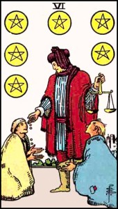 Six of Pentacles Tarot Card Meanings - Aquarian Insight